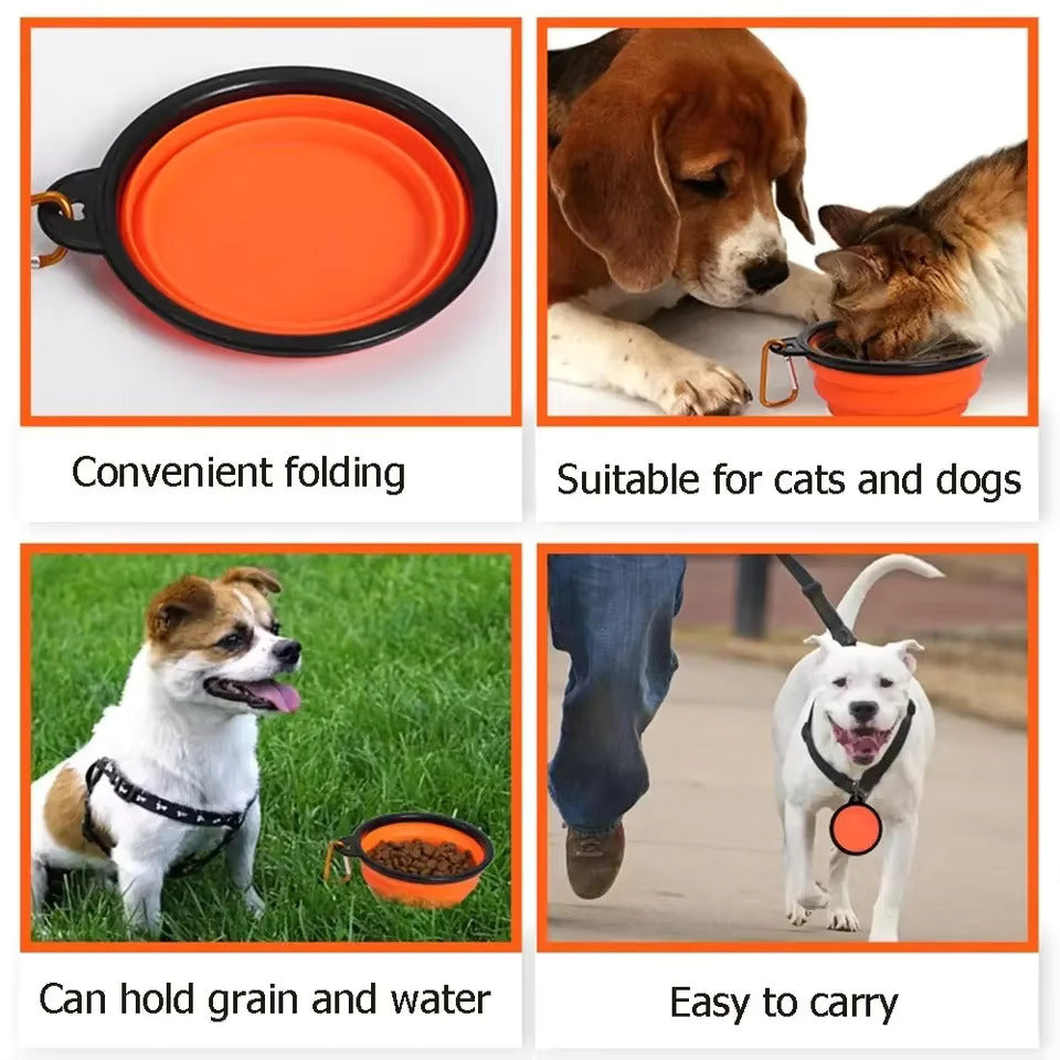 Pet Dog Collapsible Food Bowl 350ml