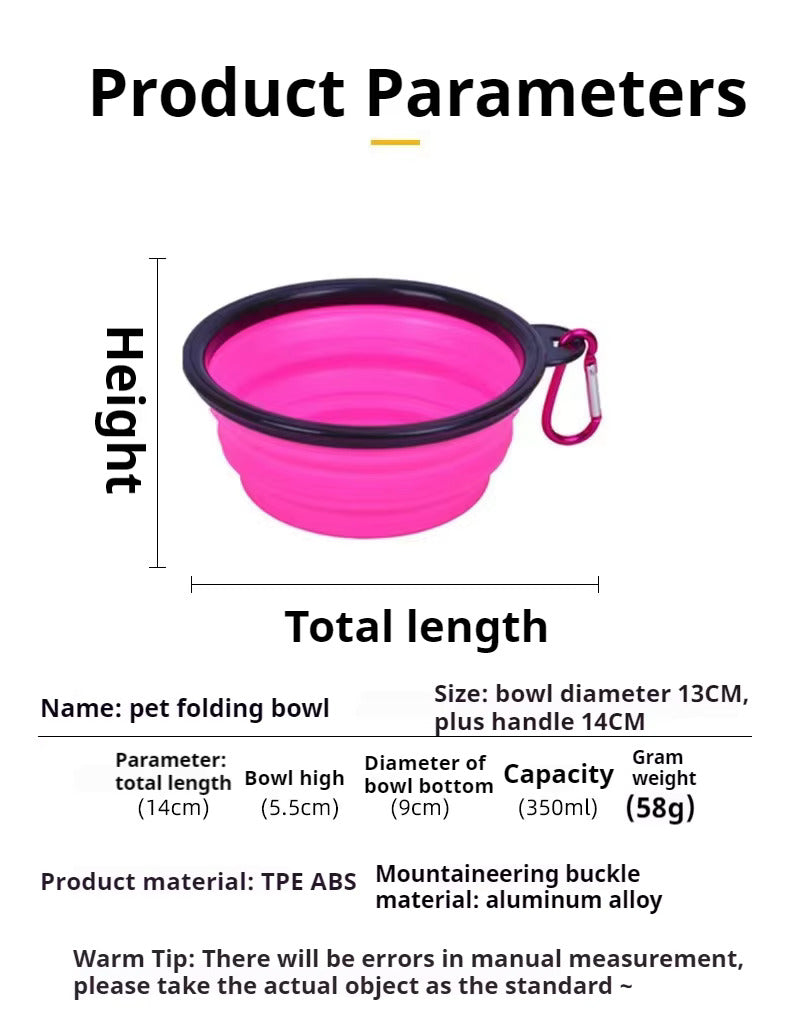 Pet Dog Collapsible Food Bowl 350ml