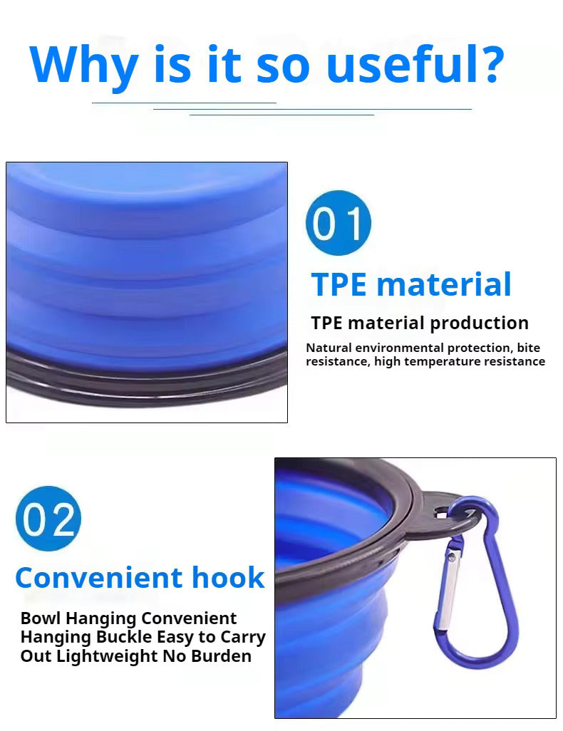Pet Dog Collapsible Food Bowl 350ml