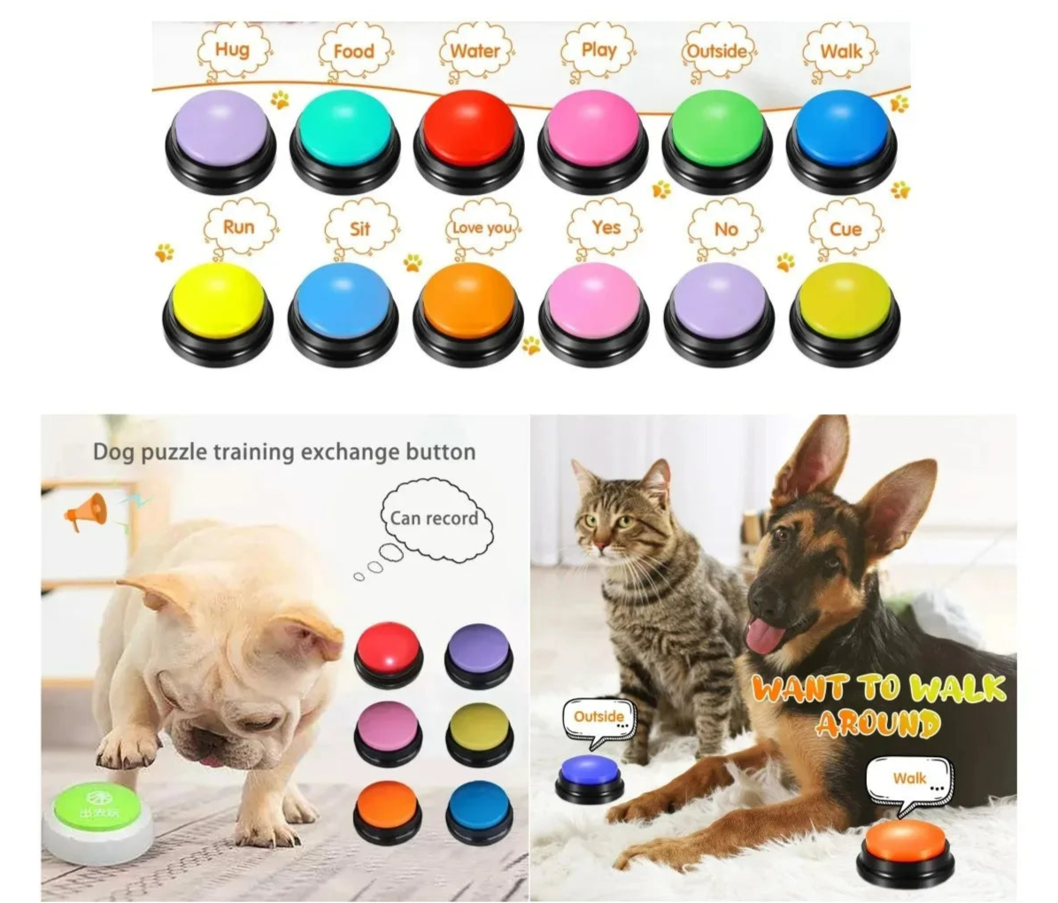Dog / Cat Communication and Voice Recording Button for Pet