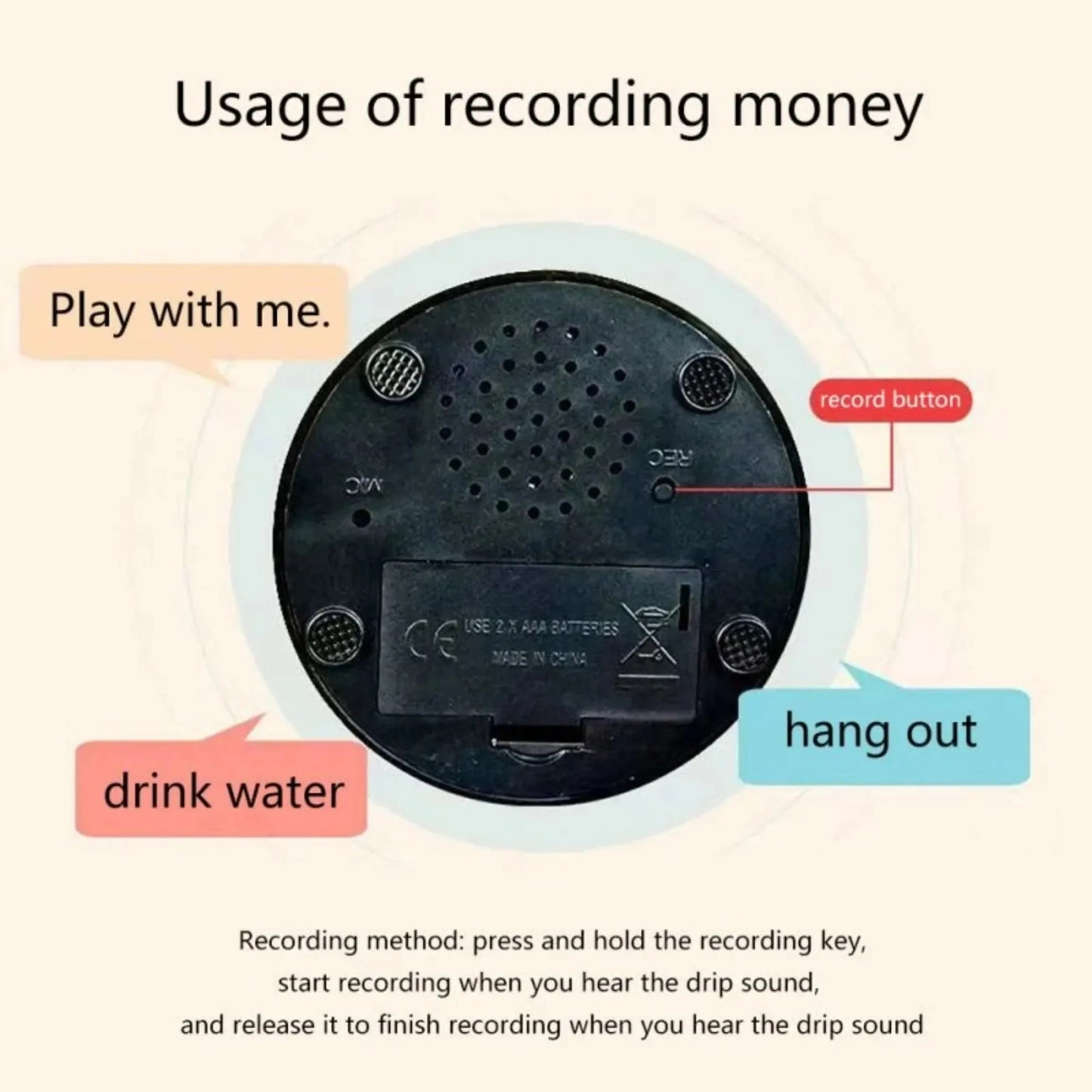 Dog / Cat Communication and Voice Recording Button for Pet
