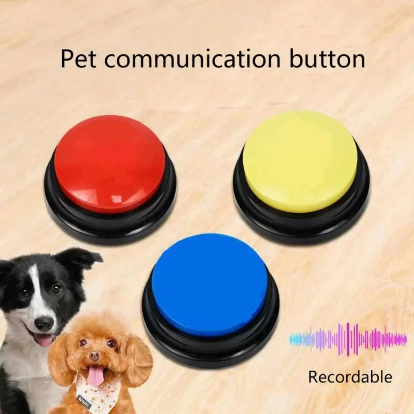 Dog / Cat Communication and Voice Recording Button for Pet