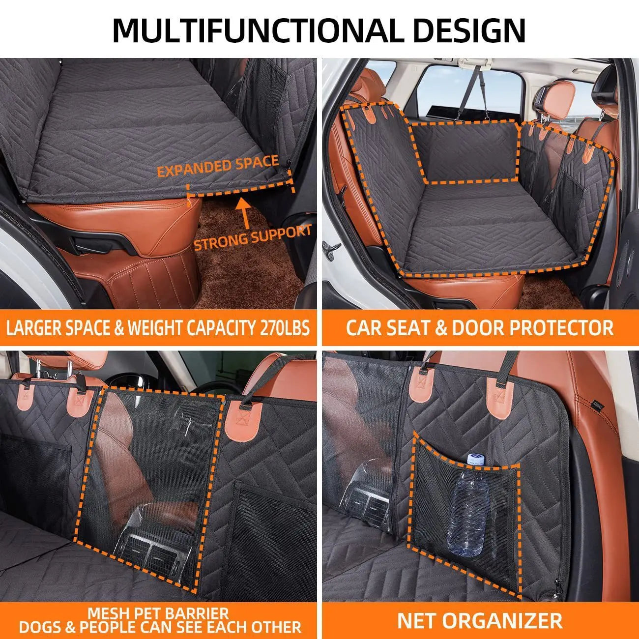 Hard Bottom Dog Car Seat Protector