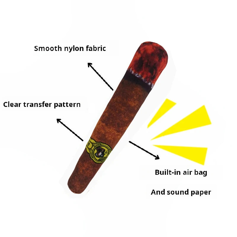 Cigar Plush Sound Dog Toys