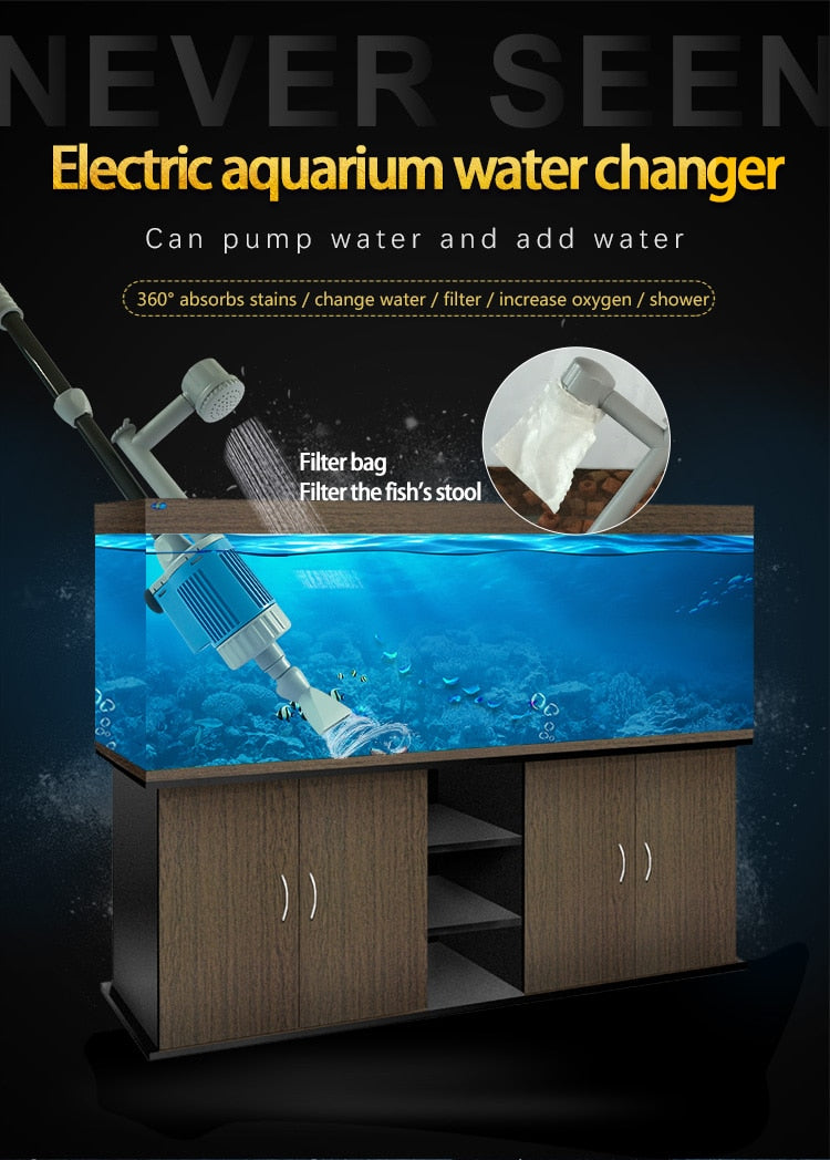 Fish Tank Gravel Cleaner - Aquarium Sand Electric Vacuum